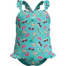 Speedo Baddräkter Speedo Infant Girls Learn To Swim Frill Thinstrap Swimsuit - Turquoise