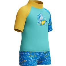Polyester UV-sæt Børnetøj Speedo Infant Boys Learn To Swim Rashguard Set - Blue/Yellow