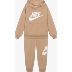 Beige - Drenge Tracksuits Nike Sweatsæt - Hemp/Hvid