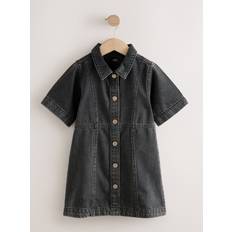 NEXT Black Denim Fitted Dress