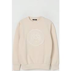Beige Knitted Sweaters Children's Clothing Balmain Logo Crew - Beige