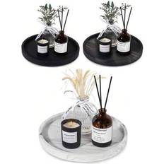 Shein 1 piece/3 pieces round marble pattern storage tray Decorative Item