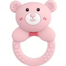 Cute Bear Silicone Teether Pink Green
