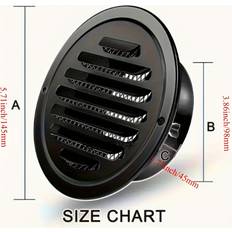 Temu Stainless Grille Round Duct Cap Ventilation
