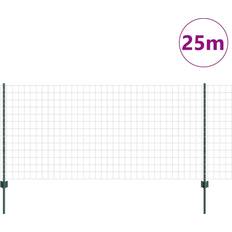 VidaXL Trådhegn vidaXL Havehegnssæt Grøn 25 x 1 m Stål PVC