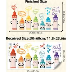 Window Film on sale Temu Adorable Watercolor Crayon Graffiti Wall Decal Window Film