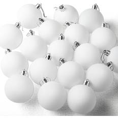 18 Pcs Blank White Ball Ornaments