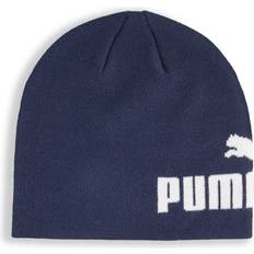 Puma Blåa Mössor Puma Essentials Mid Crown Cuffless Beanie - Navy/White
