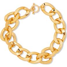 Chain Link Necklace 20K Gold-Plated Metal - One Size