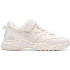 Clarks White Trainers Clarks Feather Pace Kid Trainers - White
