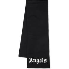 Black Scarfs Children's Clothing Palm Angels Kids Logo Knit Scarf - Black/White