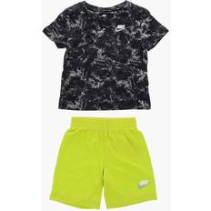 Nike Fluo Shorts and Printed T-shirt Set