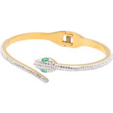 Titanium Bracelets Neoglint Open Clasp Hinged Bracelet Classic Embed Rhinestones - Love Friendship