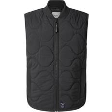 Herre - Uld Veste Pepe Jeans Manu-vest Uld Quiltet Ærmeløs Jakke - Sort