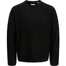 Jack & Jones Återvunnet material Överdelar Jack & Jones Jjebradley Carter Stickad Tröja Svart