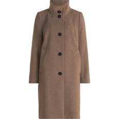 Betty Barclay Frakker Betty Barclay Elegant Uldfrakke Med Krave Uld - Brun