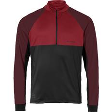 Rød - Træningstøj Skjorter Vaude Cykeltrøje Herre Qimsa Halfzip Ls Shirt - Carmine