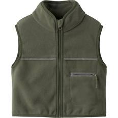 Brun Veste Name It Fleece Vest - Mørkegrøn