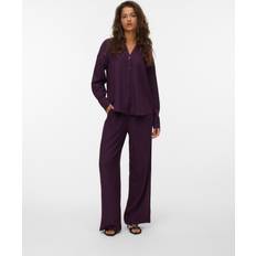 Dame - Lilla Skjorter Vero Moda Bluse Vmmelaney Skjorte - Burgunder