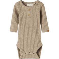 Gråa Bodys Lil'Atelier Body L Ä Stickad - Pure Cashmere