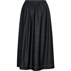 Blå - Midinederdele Mos Mosh Mmpoy Cilla Skirt Kvinde Midi Nederdel - Sort