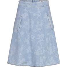 Blomstrede Nederdele Mads Nørgaard Copenhagen Art Denim Stelly Skirt Kvinde - Blue