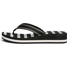 Tommy Hilfiger Sandalen Tommy Hilfiger Slipper - Schwarz Weiß