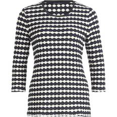 Basis T-shirt Med 3 4 Ærmer - Navy