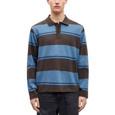 Herre - Oversized Polotrøjer Samsøe Samsøe Sakevin Polo Langærmet Polo Stellar St - Blå
