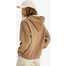 Brown - Fitness & Gym Jumpers Roxy Cool Calling Polar Fleece Hoodie For Women