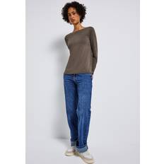 Damen Basic Pullover - Braun