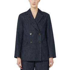 Blåa Kavajer Max Mara Sara Denim Blazer Women's - Blue