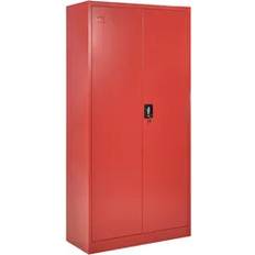 Red Storage Cabinets Beliani Industrial Home Office Locker Storage Cabinet