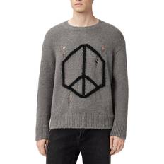 AllSaints Tröjor AllSaints Message Crew Sweater - Gunmetal Grey