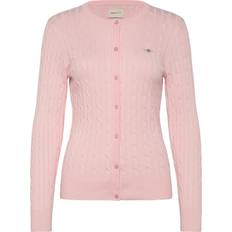 Gant Rosa Koftor Gant Stretch Cotton Cable Cardigan - Rosa