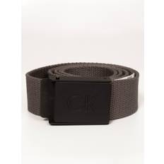 Calvin Klein Grey Belts Calvin Klein Mens CK Monogram Matt Buckle Golf Belt - Charcoal