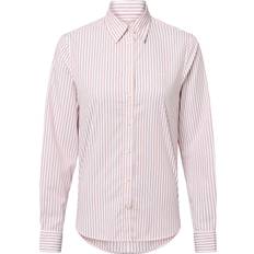 Dame - Orange Skjorter Gant Dame Regular Fit Klassisk Poplin Striped Shirt - Orange
