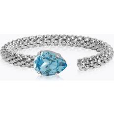 Caroline Svedbom Berlockarmband Caroline Svedbom Classic Rope Bracelet Aquamarine Rhodium