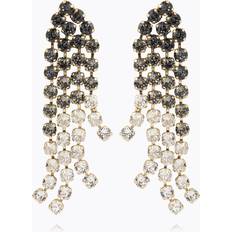 Caroline Svedbom Svarta Örhängen Caroline Svedbom Rosanna Earrings Blackshade Combo Gold Gold