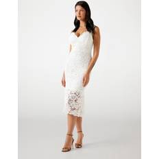 Guess Crocheted Lace Maxi Dress - White