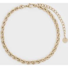 Charles & Keith Kris Chain-Link Choker Necklace Gold