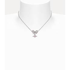 Vivienne Westwood Pink Necklaces Vivienne Westwood Octavie Choker Platinum Pink Pink - Platinum
