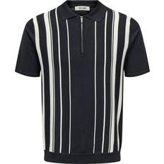 Viskos Pikétröjor Only & Sons T-shirt 'ONSWYLER' marinblå / vit