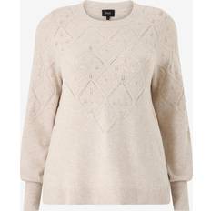 Zizzi Sweatere Zizzi Pullover Casunny L S Femi - Beige