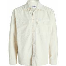 Herre - Uld Skjorter Jack & Jones Perfect Corduroy Overshirt Antique White