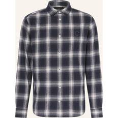 AllSaints Shirts AllSaints Haven Cotton Loose Fit Check Shirt - Blue Mid