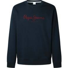 Sweatshirt Macbeth Enfärgad Casual Bomull - Marinblå