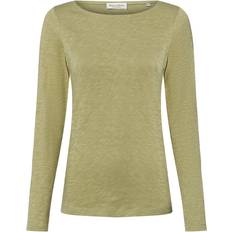 Bådudskæring Skjorter Marc O'Polo Polo Long Sleeve Boat Neck T-shirts - Sage