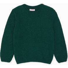 Solid Colours Knitted Sweaters La Coqueta Bromo Merino Boy Jumper - Forest Green