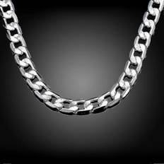 Kikidex 925 Sterling Silver Necklace Classic 8mm Chain - 8mm
